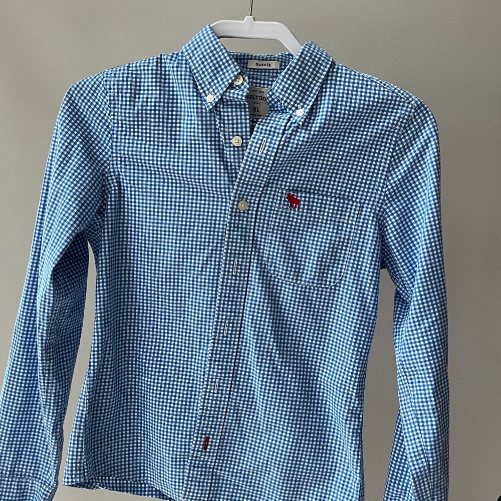 A&F Kids Plaid Button Up